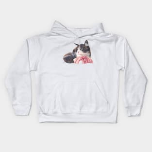 custom cat portrait Kids Hoodie